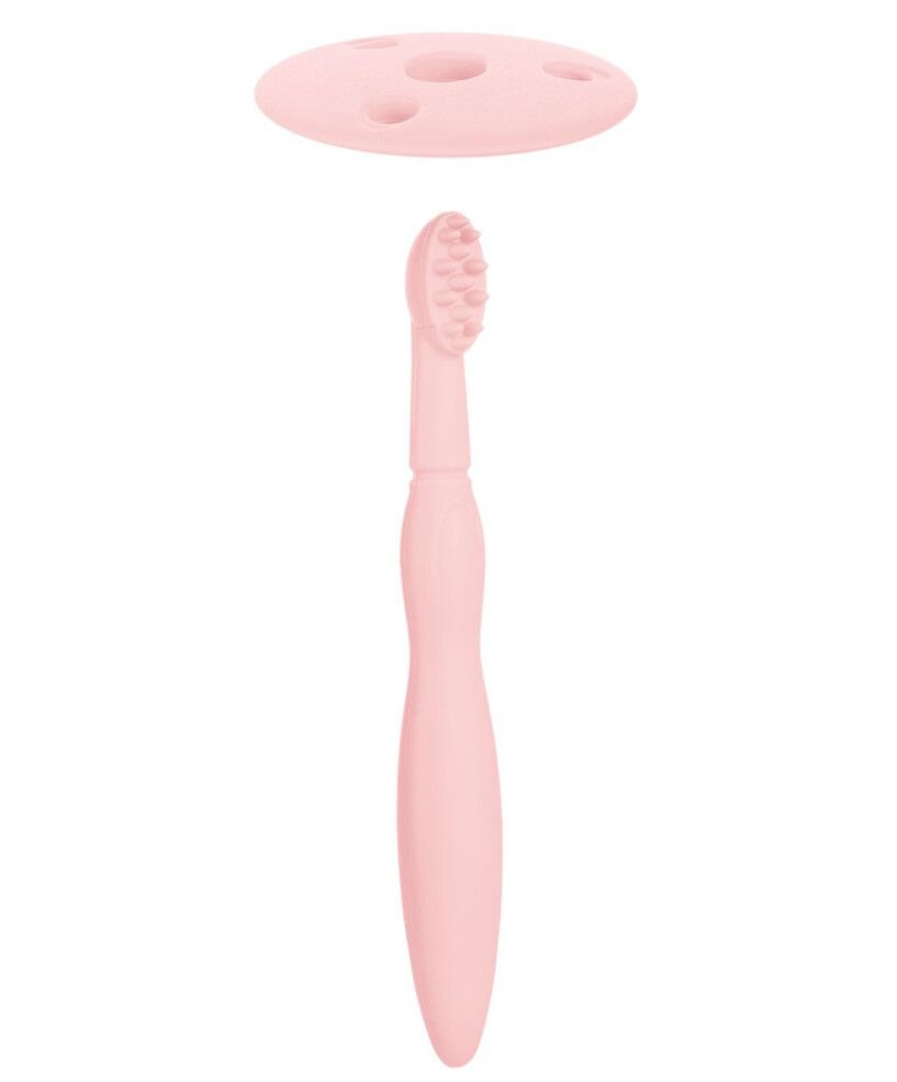 Силіконова щітка для зубів Canpol babies з обмежувачем, рожевий (51/500_pin) - фото 4