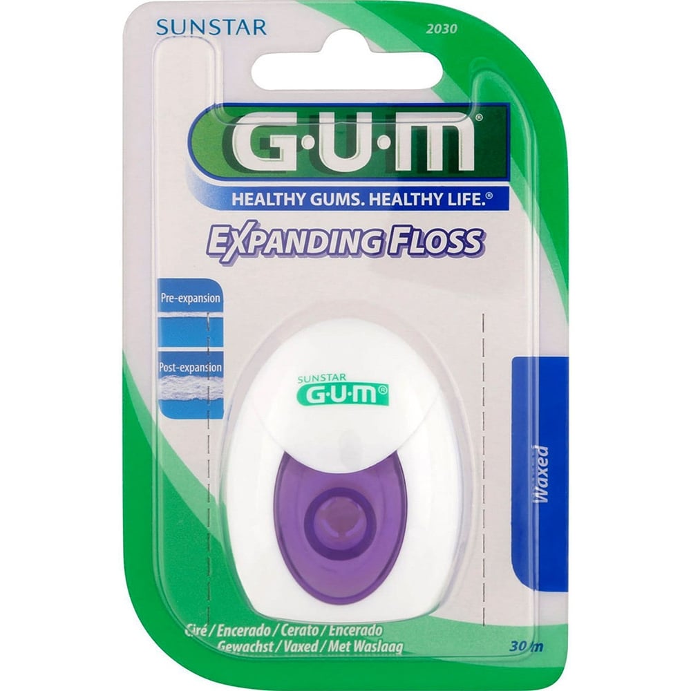 Зубна нитка GUM Expanding Floss з ефектом розширення 30 м - фото 1