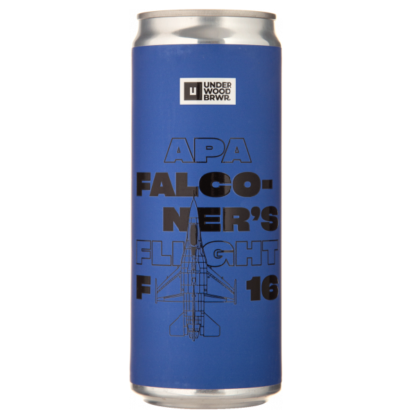 Пиво Underwood Brewery Falconer’s Flight APA F16, светлое, нефильтрованное, 4,5%, ж/б, 0,33 л - фото 1