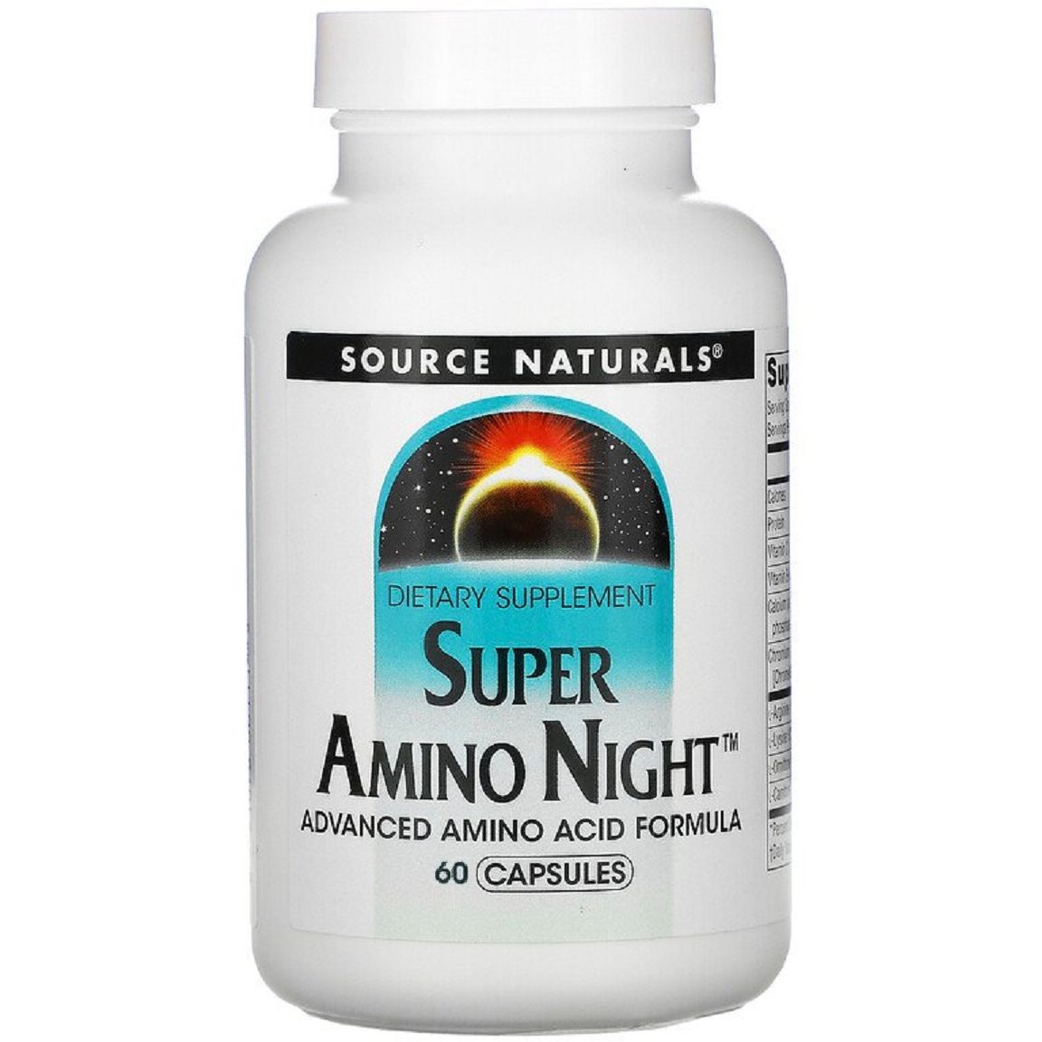 Комплекс аминокислот для сна Source Naturals Super Amino Night Усовершенствованная амино формула 60 капсул - фото 1