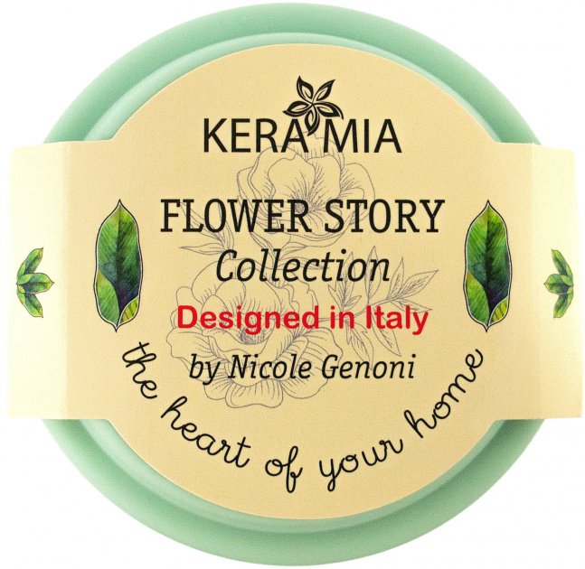 Чашка Keramia Flower story, із силіконовою кришкою, 440 мл, бірюзовий (21-279-122) - фото 6