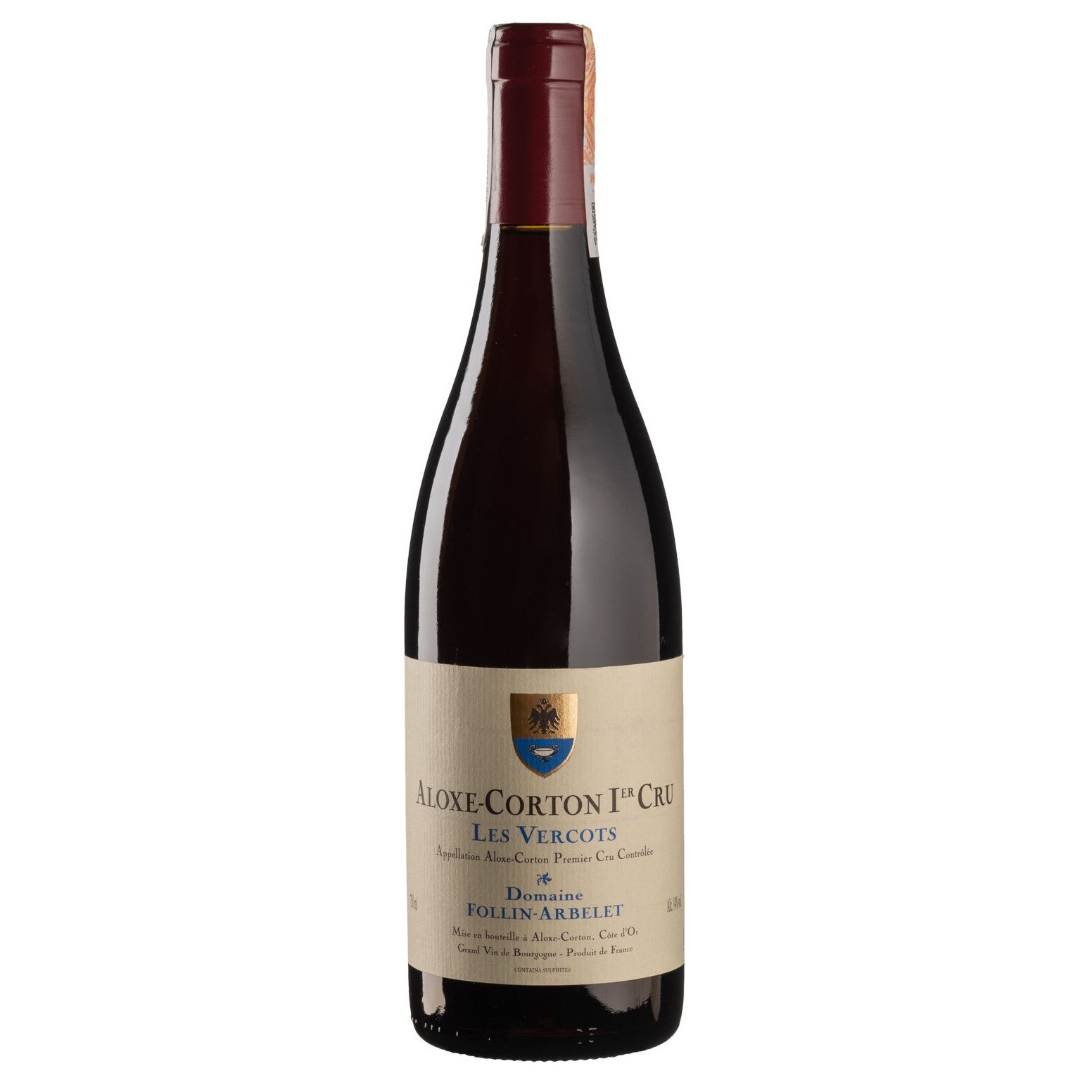 Вино Domaine Follin Aloxe-Corton 1er Cru Les Vercots 2020, червоне, сухе, 0,75 л (R3336) - фото 1