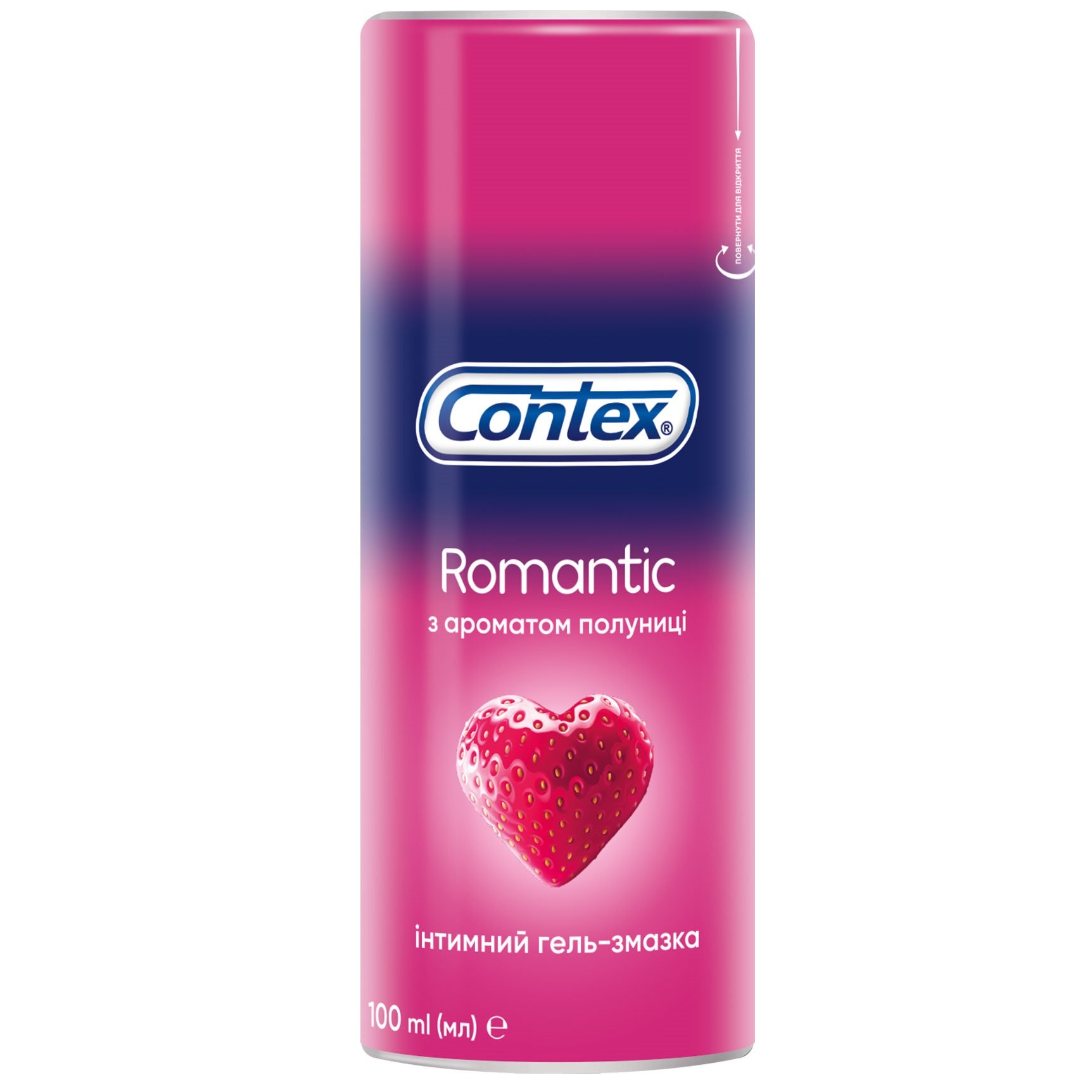 Інтимний гель-змазка Contex Romantic з ароматом полуниці (лубрикант), 100 мл (8159537) - фото 1