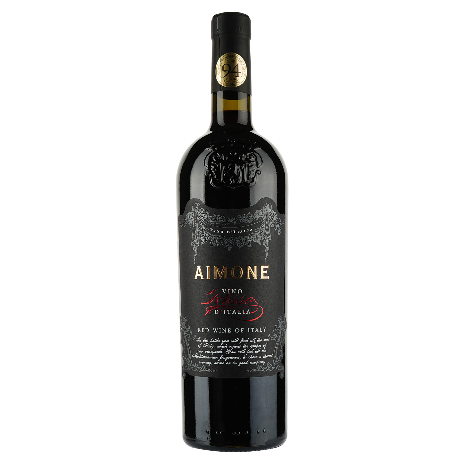 Вино Provinco Italia Aimone Vino Rosso d'Italia, красное, сухое, 12,5%, 0,75 л - фото 1