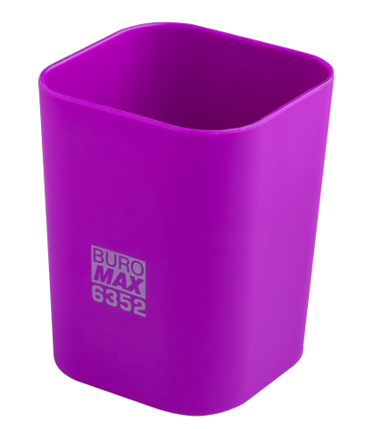 Стакан для канцелярских принадлежностей Buromax Rubber Touch, фиолетовый (BM.6352-07) - фото 1