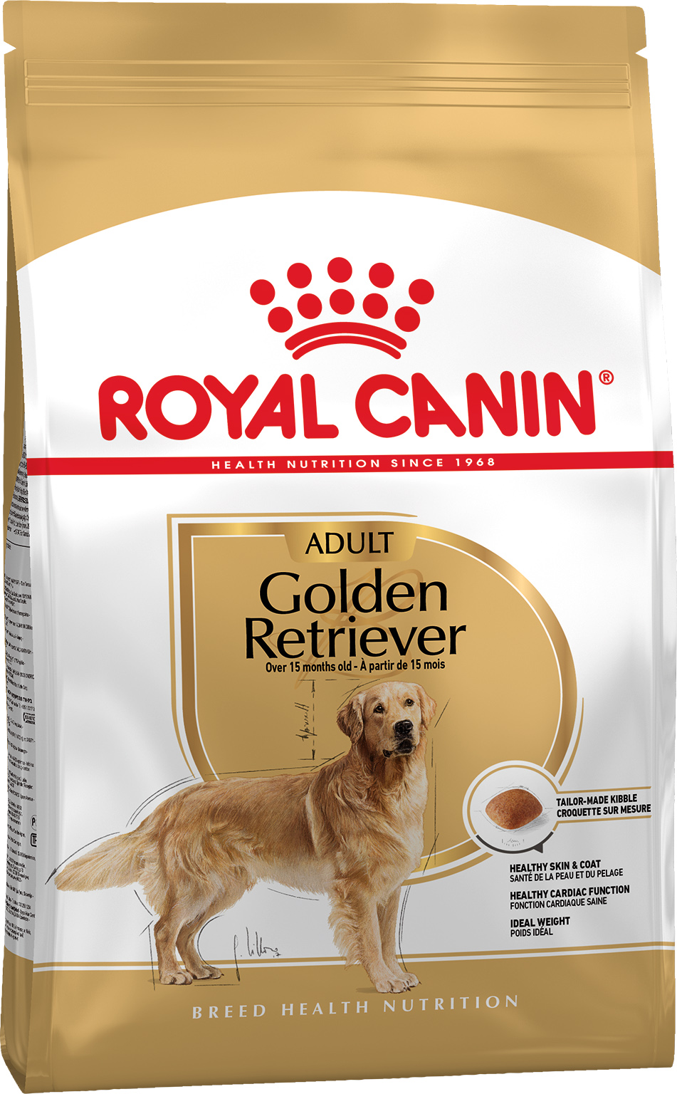 Сухой корм для взрослых собак Royal Canin Golden Retriever Adult, с мясом птицы и кукурузой, 12 кг - фото 1
