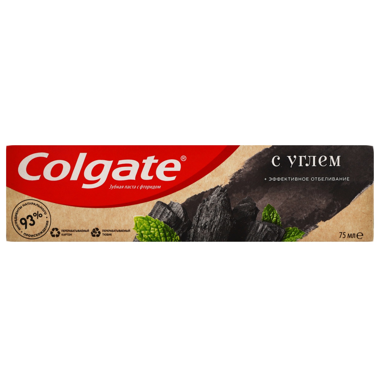 Зубная паста Colgate Эффективное отбеливание, с углем, 75 мл (876096) - фото 1