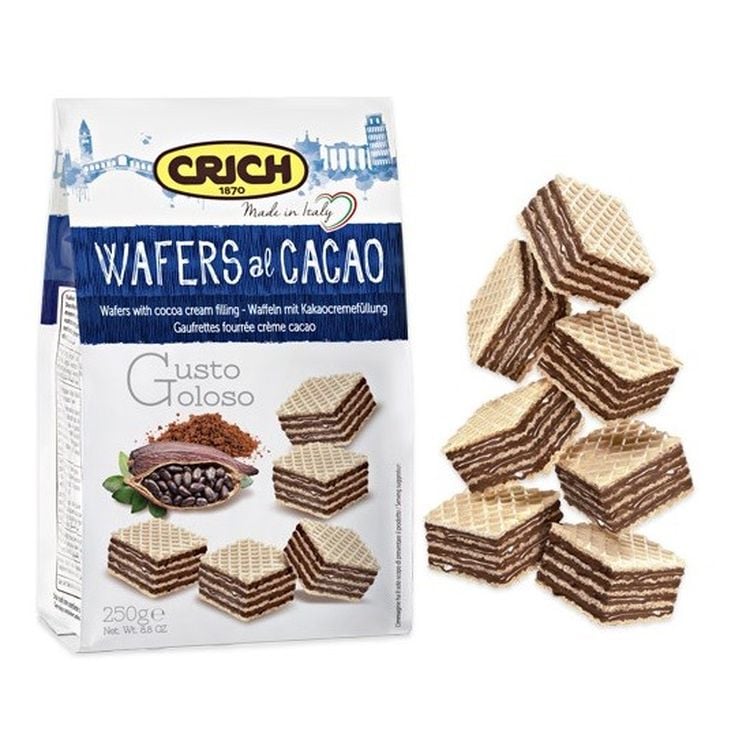 Вафли Crich Wafers al cacao с какао, 250 г - фото 1