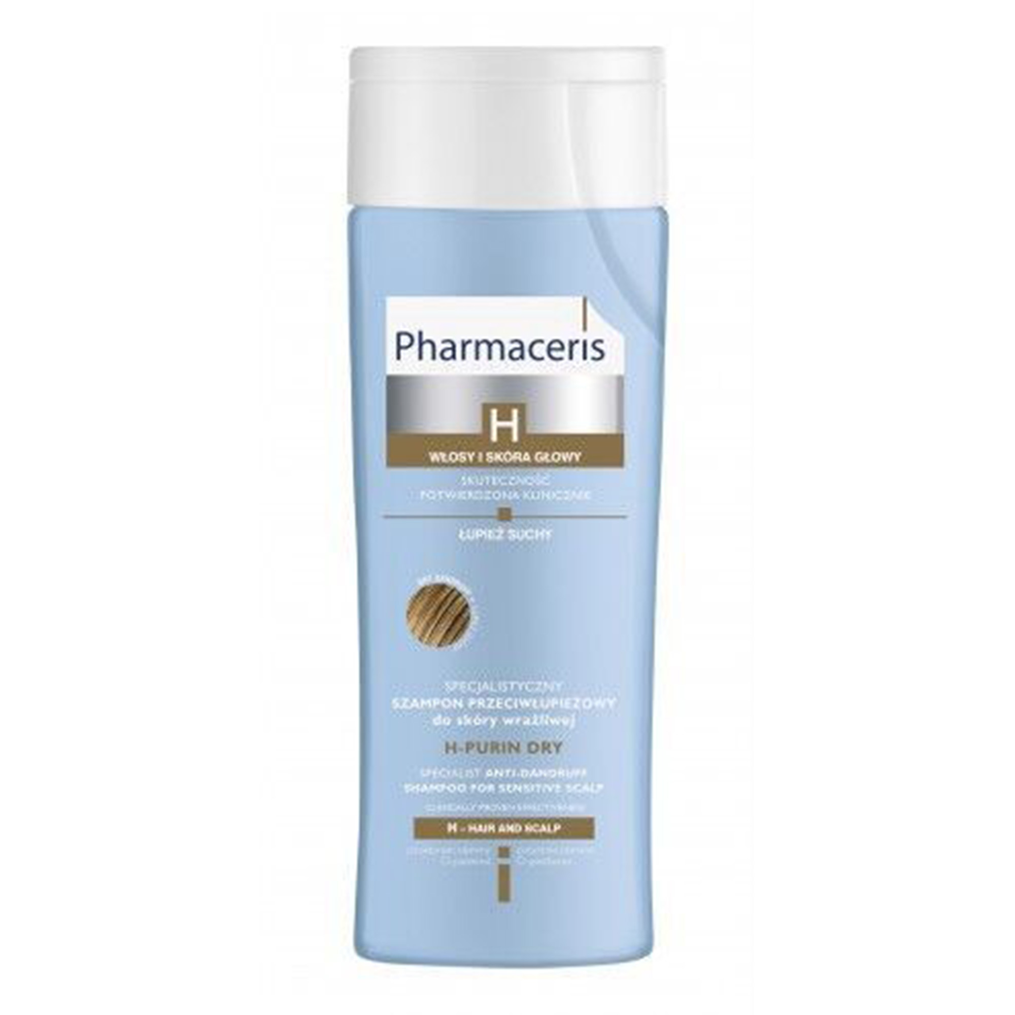Специализированный шампунь от перхоти Pharmaceris H H-Purin для чувствительной кожи головы (сухая перхоть), 250 мл (E1579) - фото 1