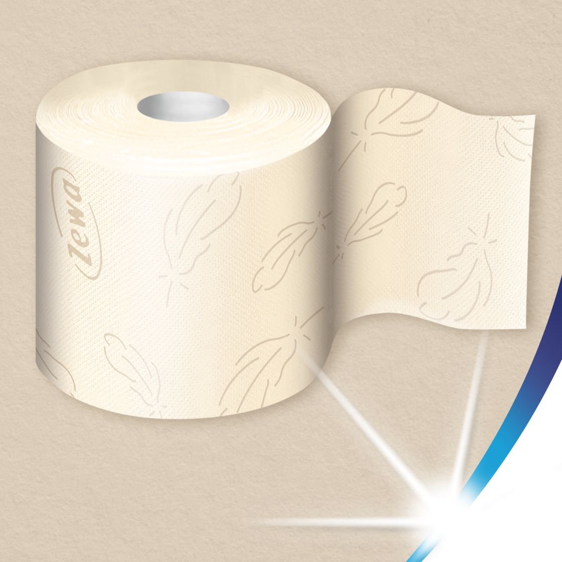 Четырехслойная туалетная бумага Zewa Exclusive Natural Soft 4 рулона - фото 2