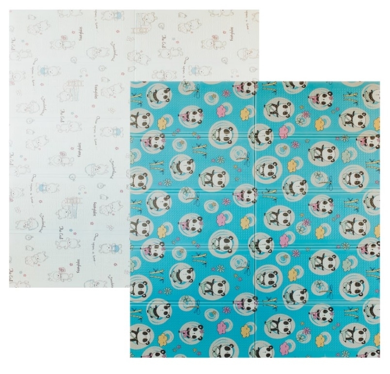 Дитячий двосторонній складаний килимок Poppet Пригоди ведмедиків і Танець панд, 200х180 см (PP003-200) - фото 1
