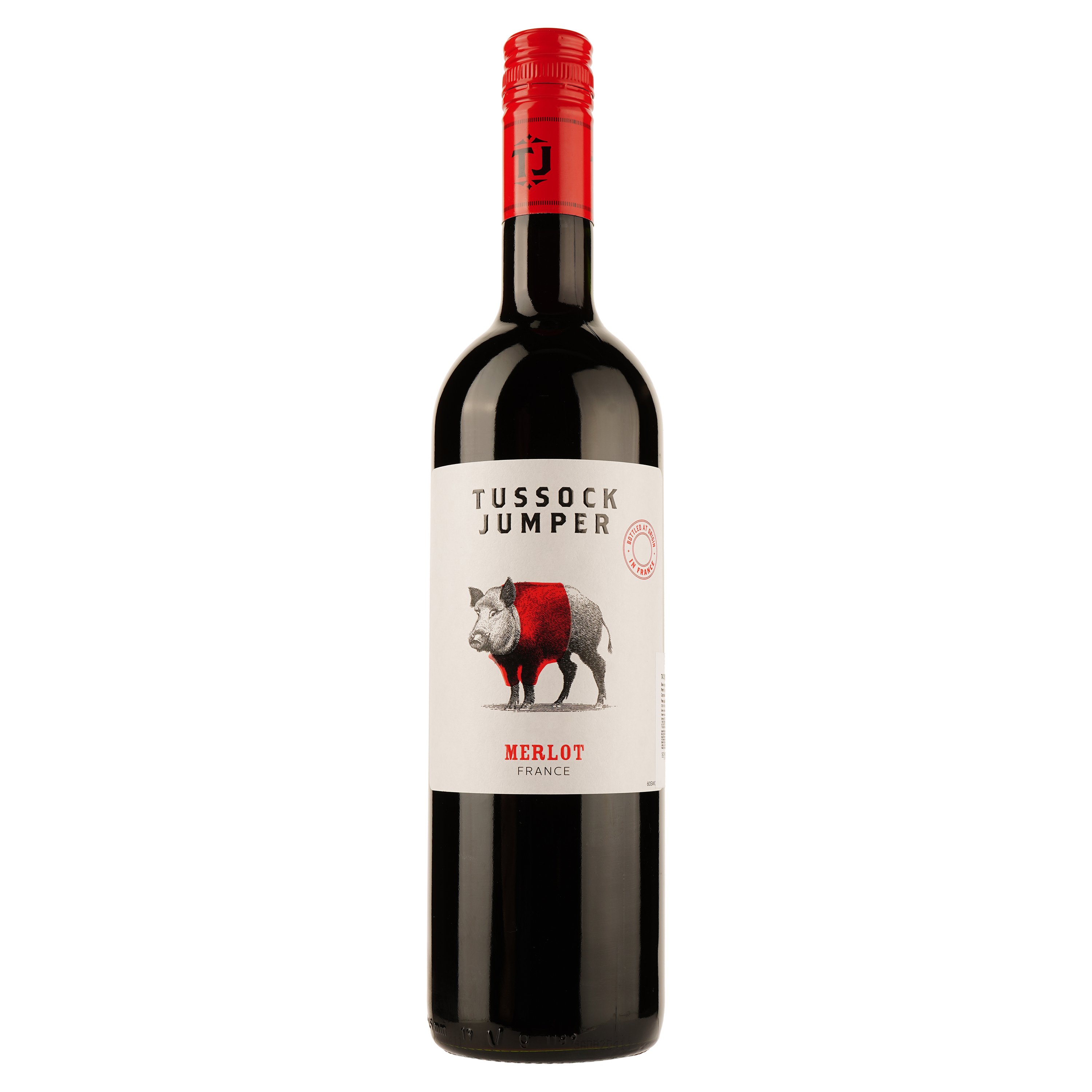 Вино Tussock Jumper Merlot, червоне, сухе, 0,75 л - фото 1