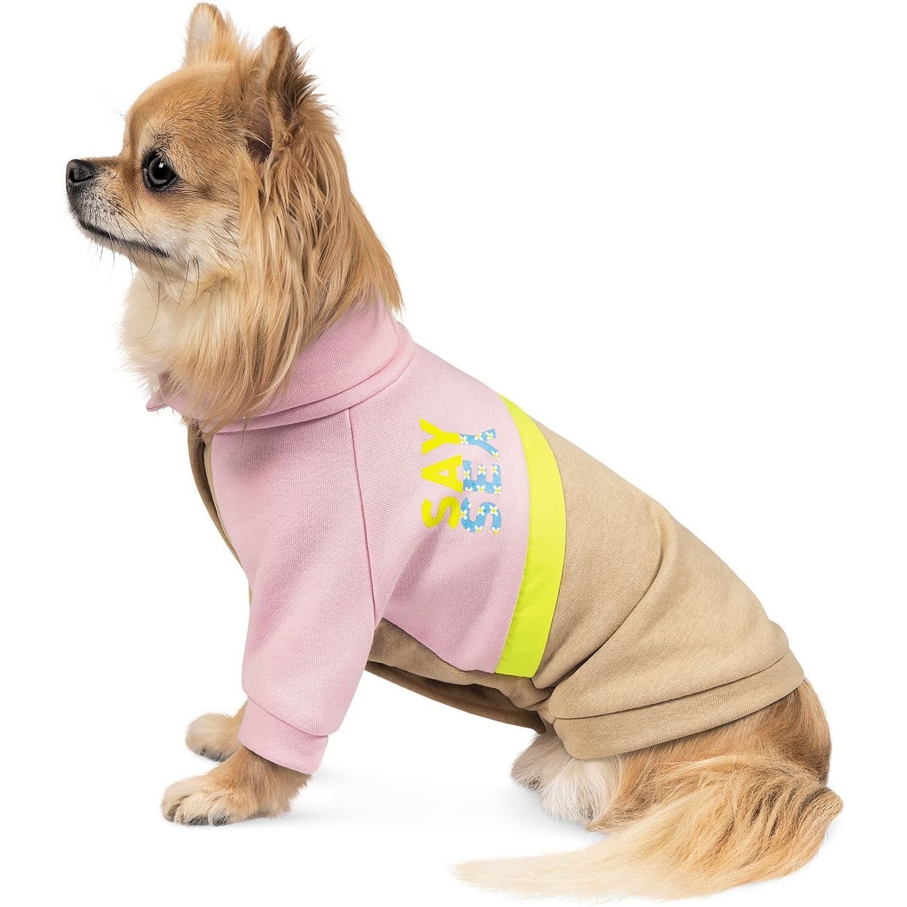 Толстовка Pet Fashion Daisy M розовая с бежевым - фото 2