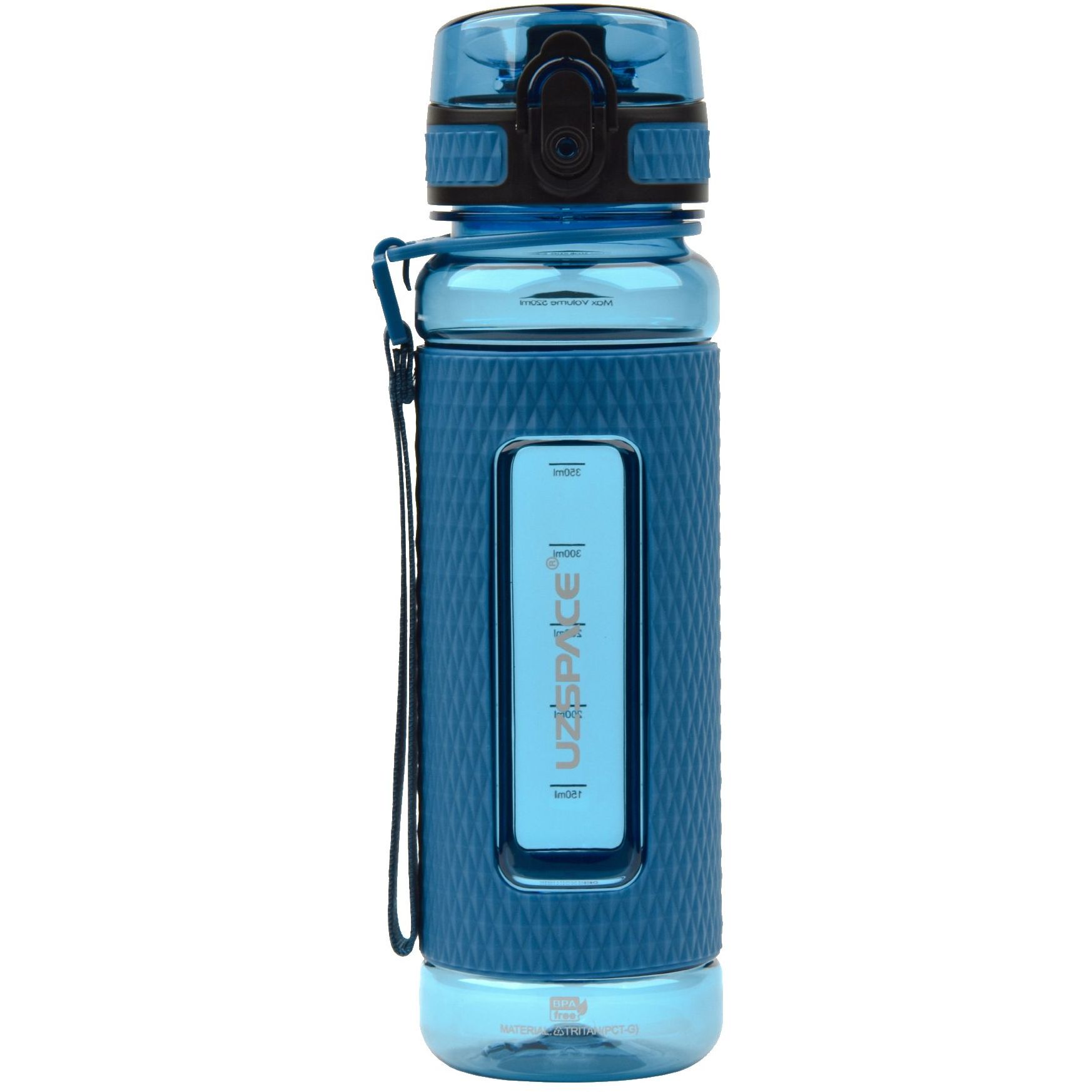 Бутылка для воды UZspace Diamond 450 мл деним синяя (5044) - фото 1