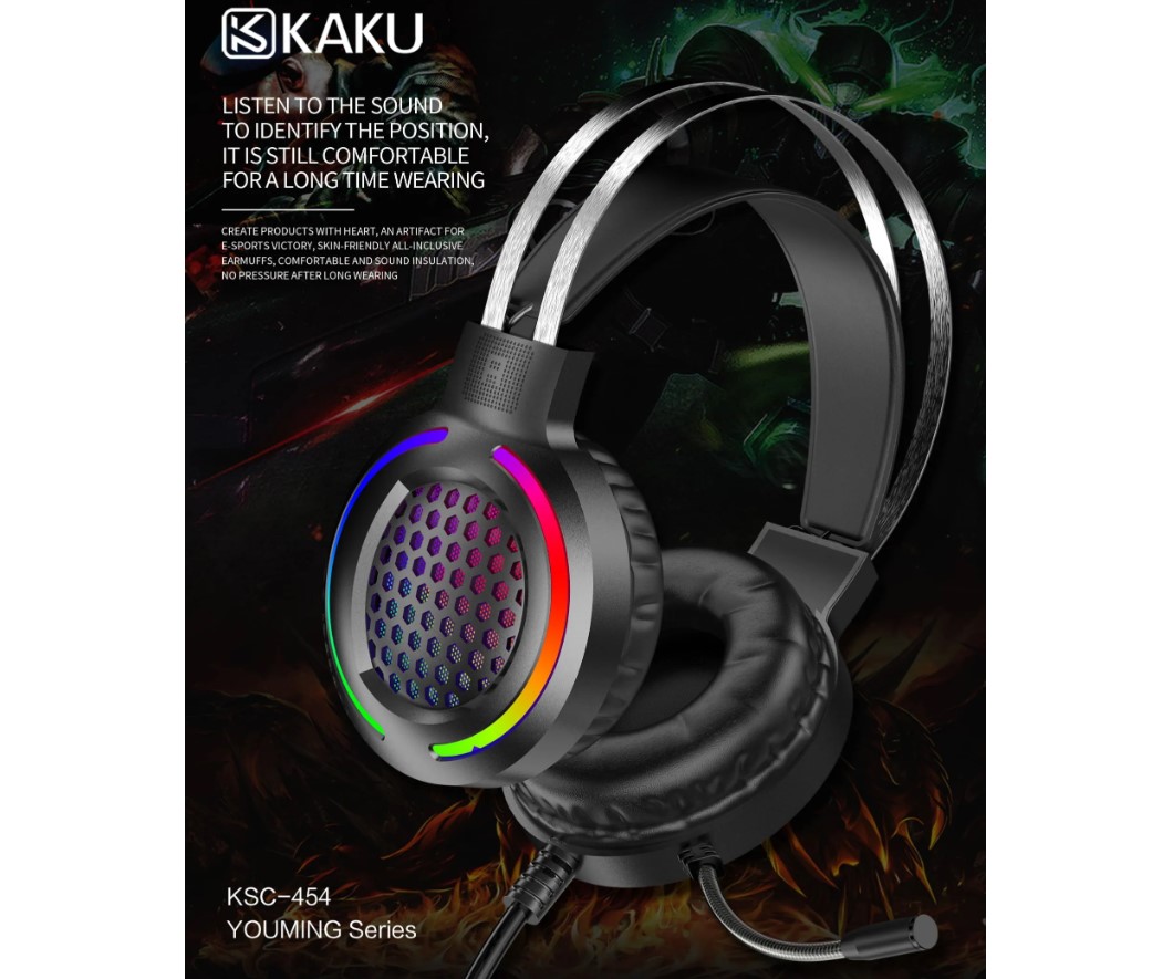 Игровые наушники iKAKU KSC-454 Youming RGB Black - фото 5