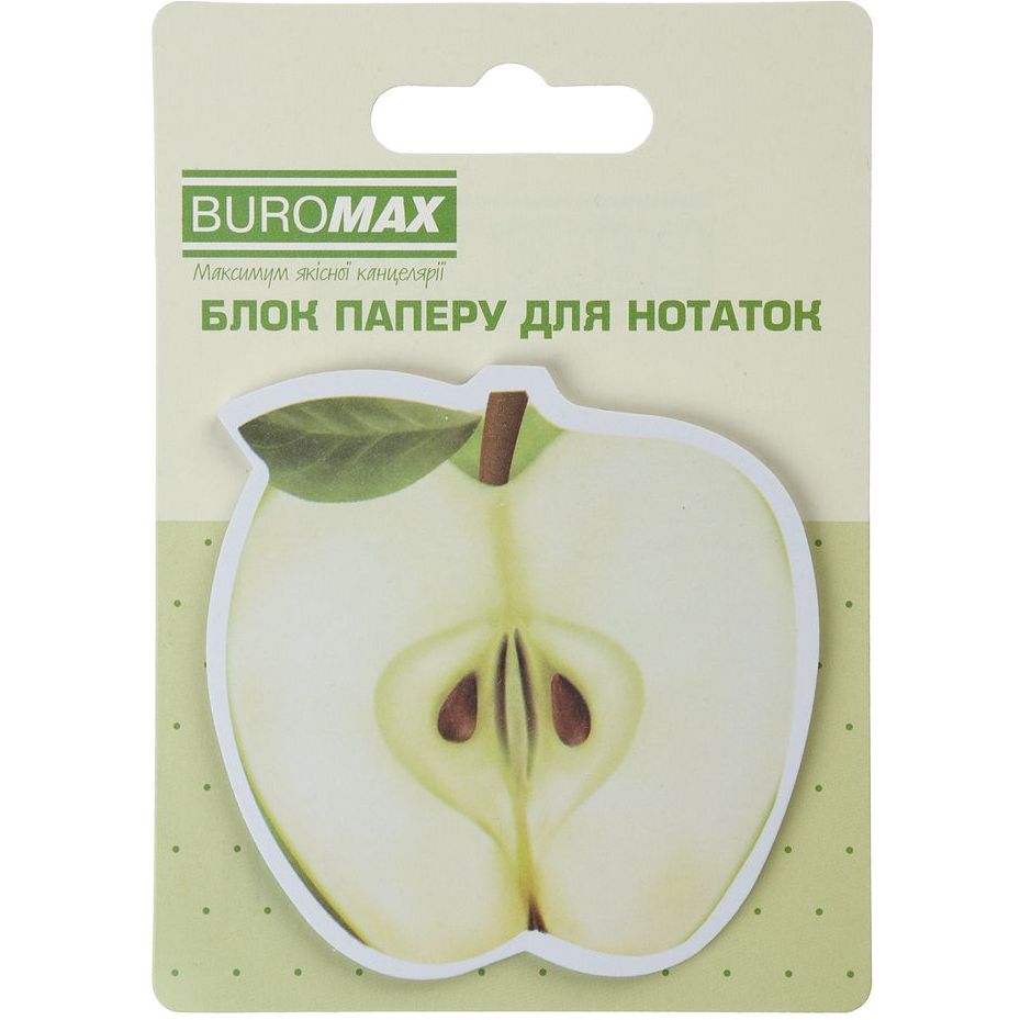 Блок бумаги для заметок Buromax Fruits с клейким слоем 70х70 мм 30 листов в ассортименте (BM.2381-75) - фото 2