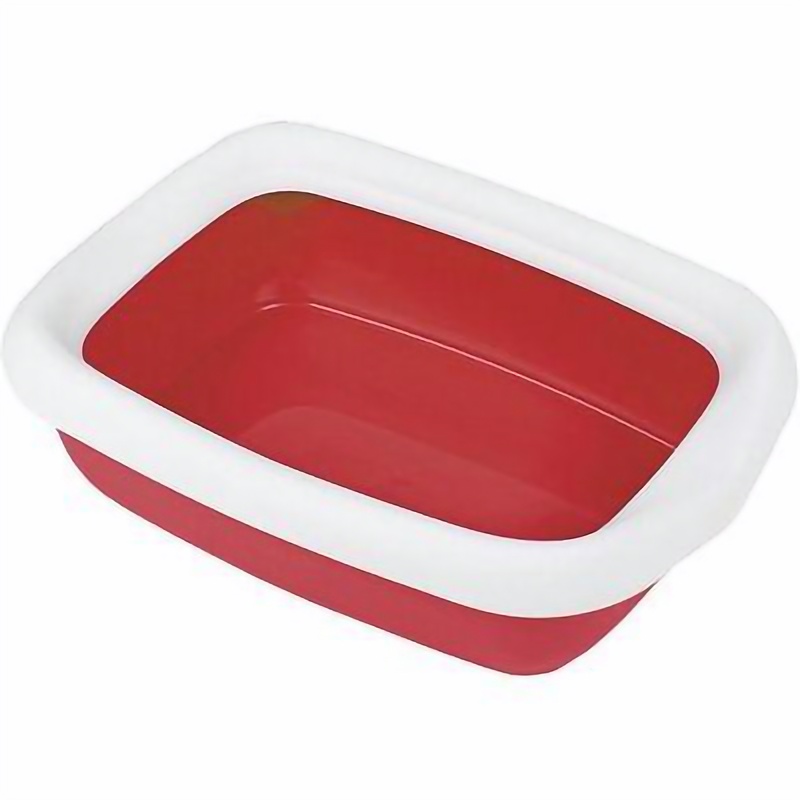 Туалет для кошек с рамкой MPS Beta Small Red 43х31х12 см - фото 1