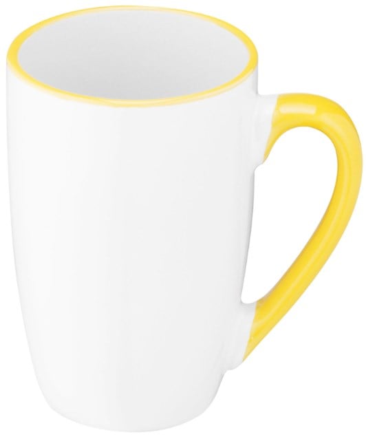 Чашка Ardesto Lorenzo Y, 360 мл, біла з жовтим (AR3481Y) - фото 2