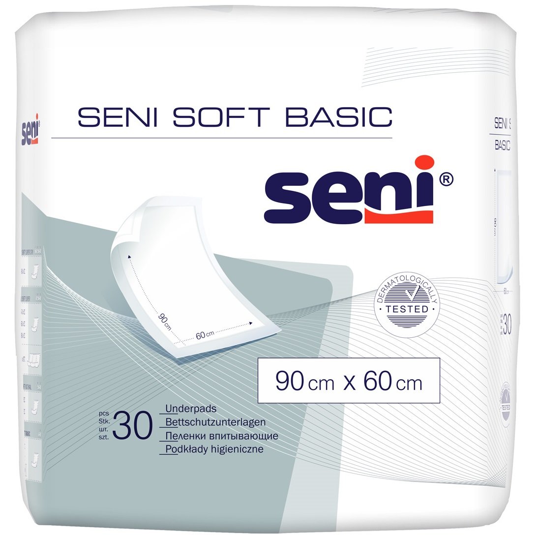 Одноразовые пеленки Seni Soft Basic, 90х60 см, 30 шт. (SE-091-B030-003) - фото 1