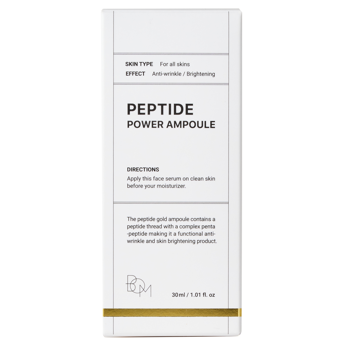 Сыворотка для лица с пептидным комплексом Beauty of Majesty BOM Peptide Power Ampoule 30 мл - фото 3