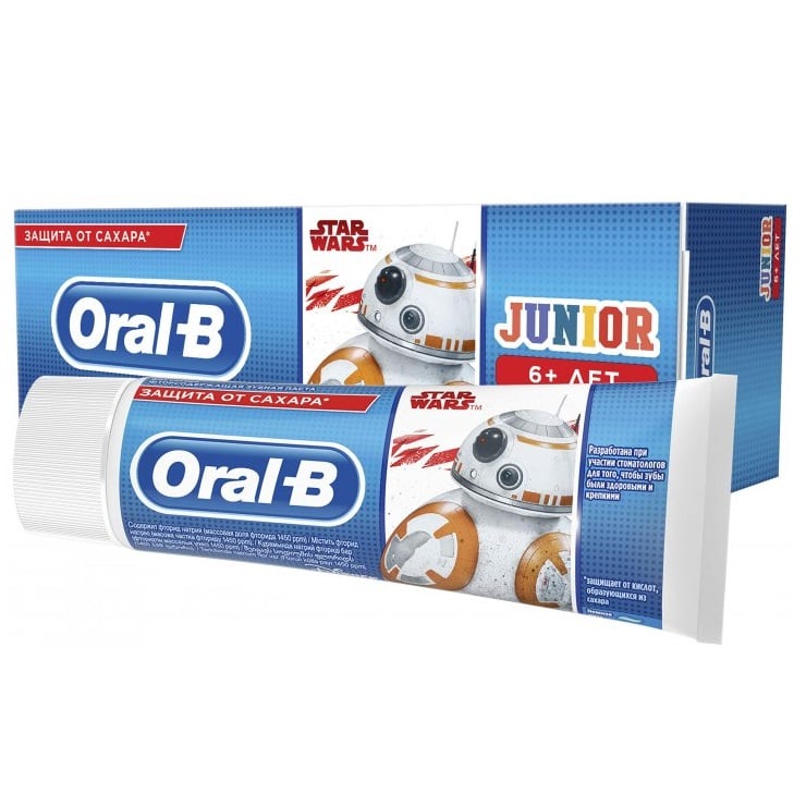 Зубна паста Oral-B Junior Star Wars, 75 мл - фото 1