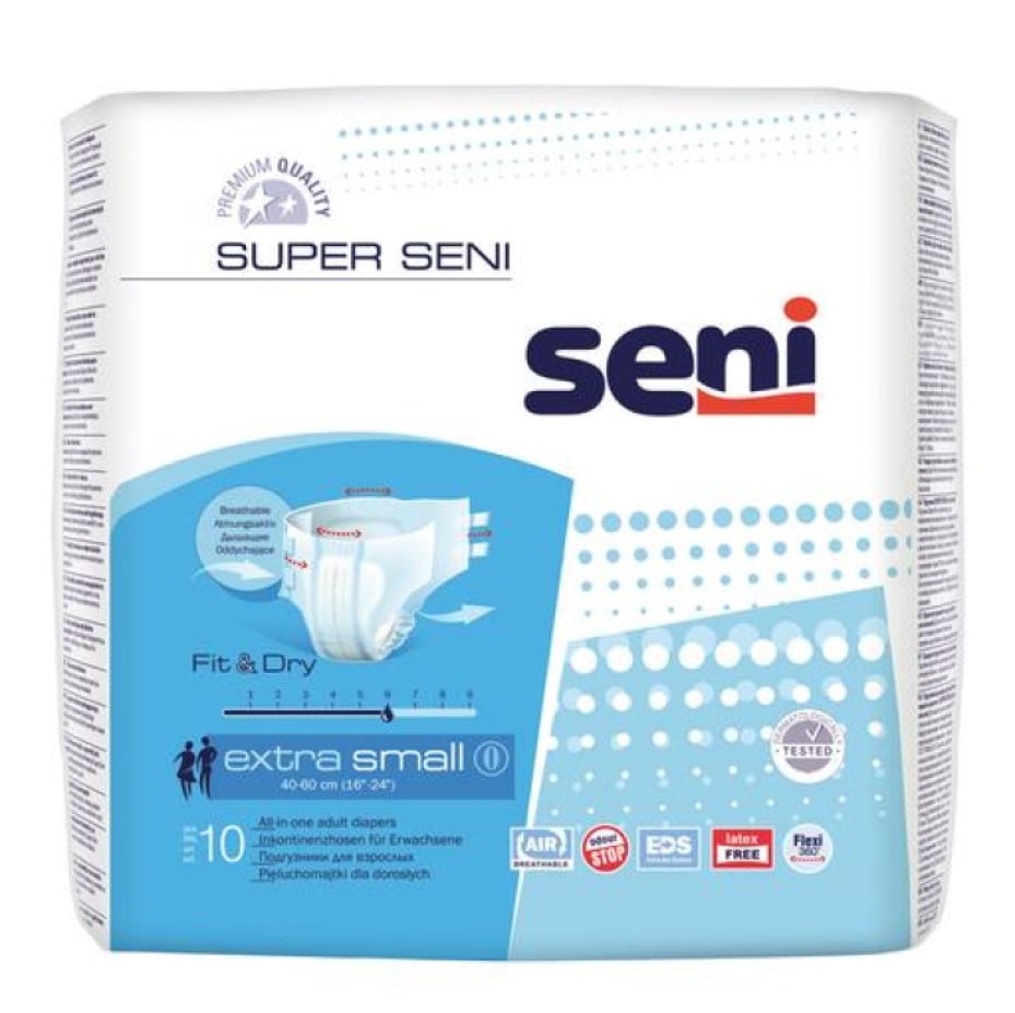 Подгузники для взрослых Super Seni, extra small, 10 шт. (SE-094-XS10-A01) - фото 1