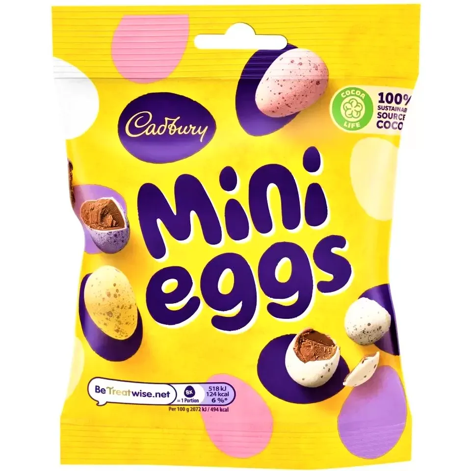 Шоколадное яйцо Cadbury Mini Egg Bag 80 г 25 шт. - фото 1