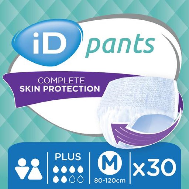 Подгузники-трусики для дорослих iD Diapers-Pants for adults ³D Plus M, 30 шт. - фото 1