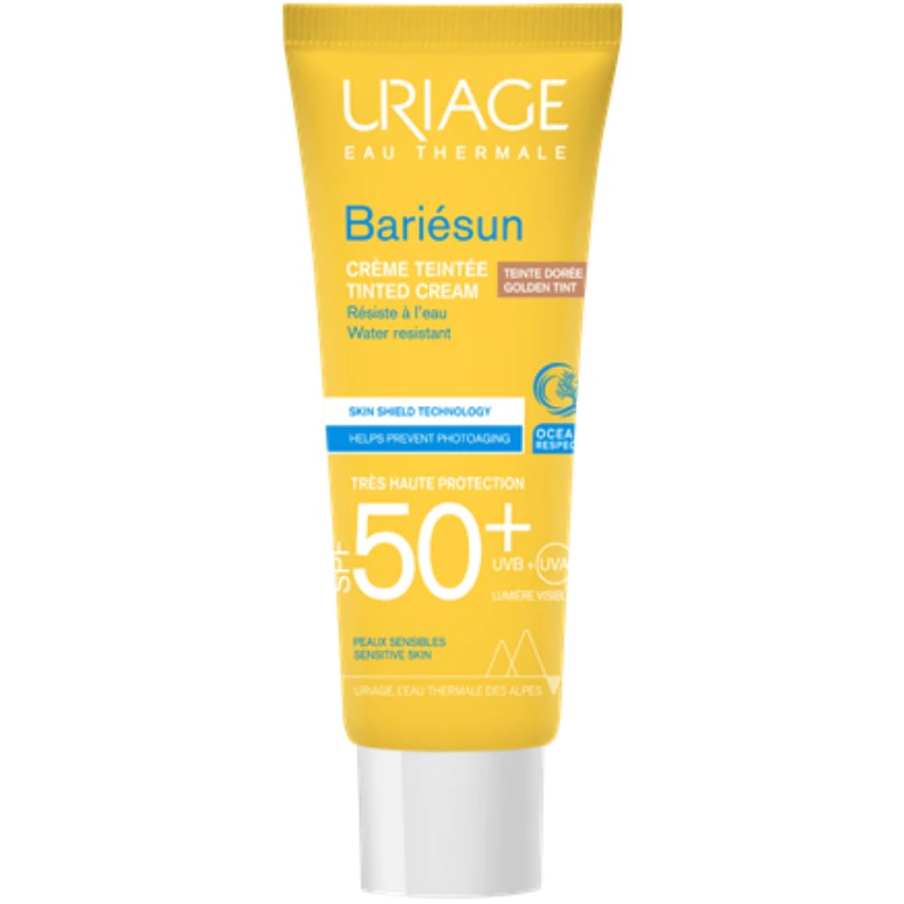 Сонцезахисний тональний крем Uriage Bariesun SPF50+, золотистий, 50 мл - фото 1