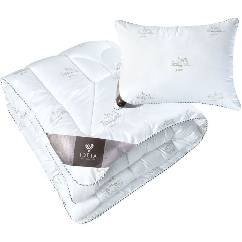 Набор Ideia Super Soft Classic: одеяло, 140х200 см + подушка, 50х70 см, белый (8000035234) - фото 2