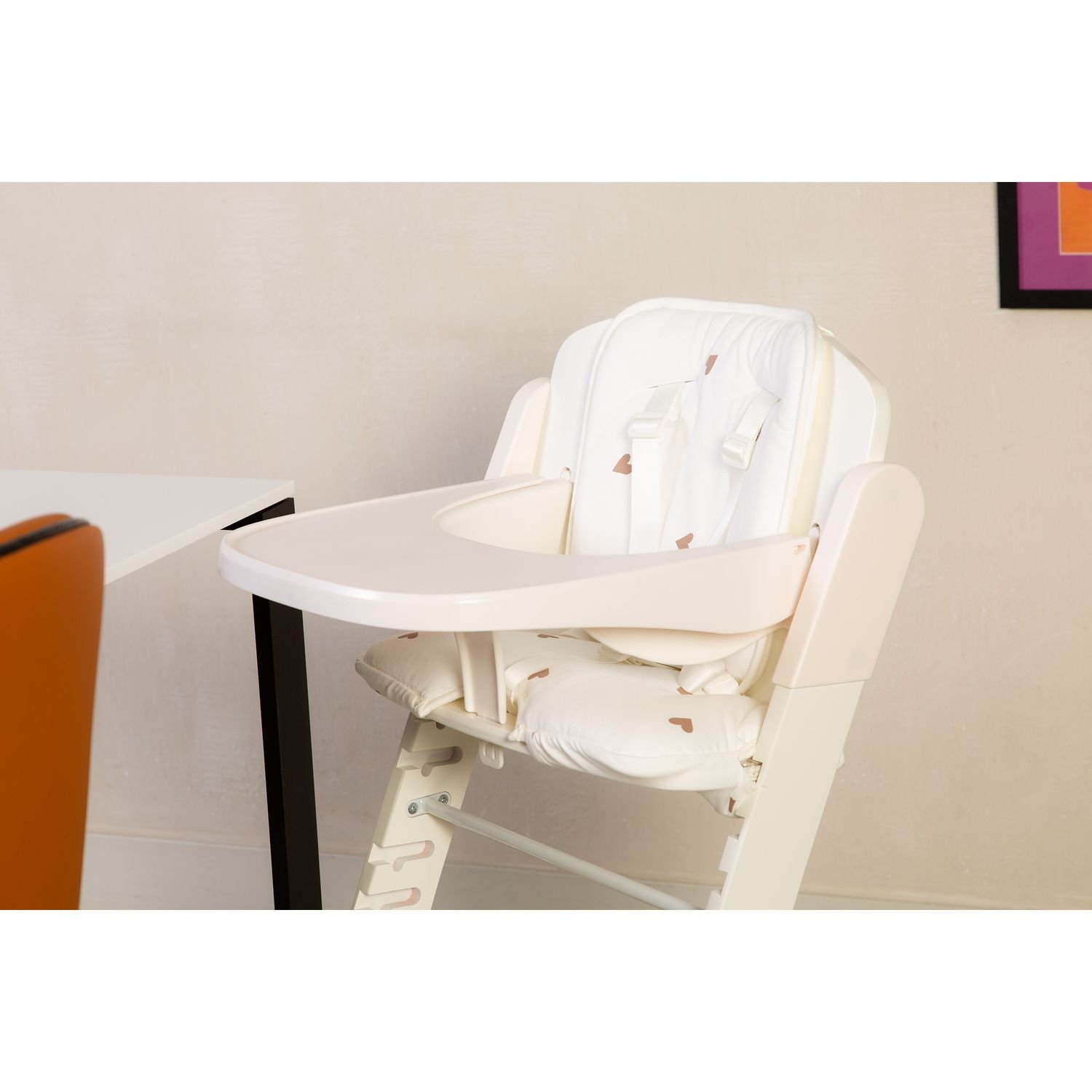 Подушка к стулу для кормления Childhome Evosit High Chair, белая (CCEVOSITJOH) - фото 6