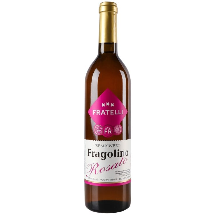 Вино Fratelli Fragolino Rosato, рожеве, напівсолодке, 0,7 л (913223) - фото 1