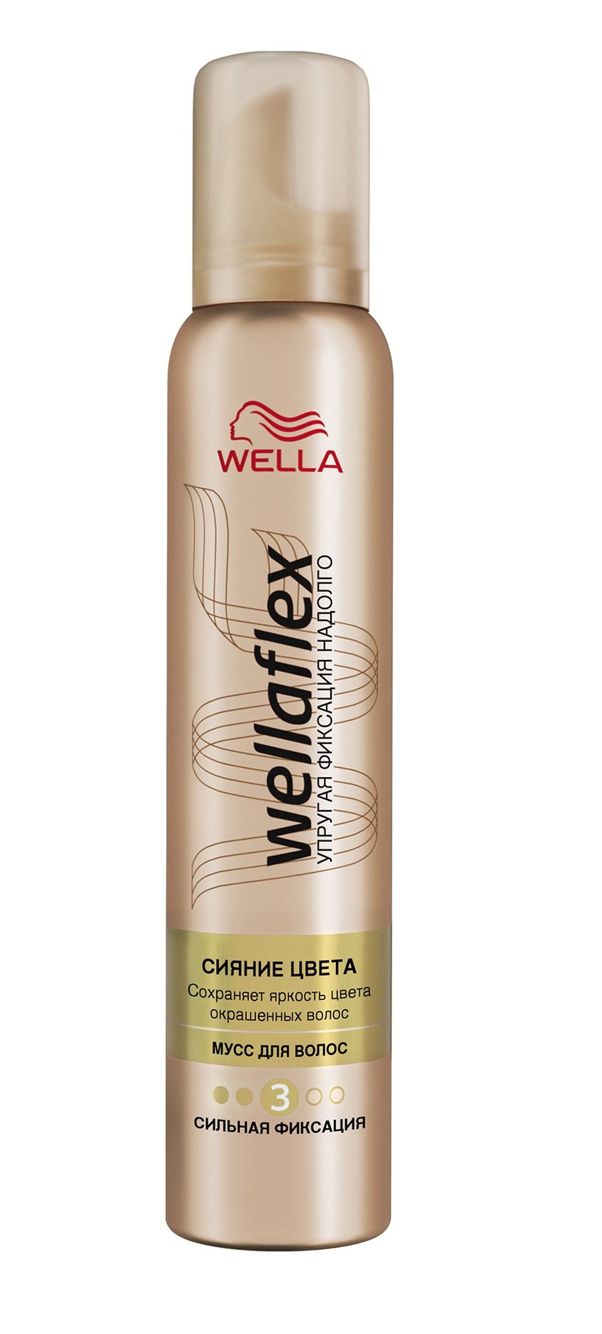 Мус для волосся Wellaflex Сяйво Кольору для Сильної фіксації 200 мл - фото 1