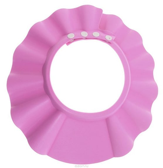 Козырек-рондо Курносики для мытья и стрижки волос, розовый (7110 рож) - фото 1