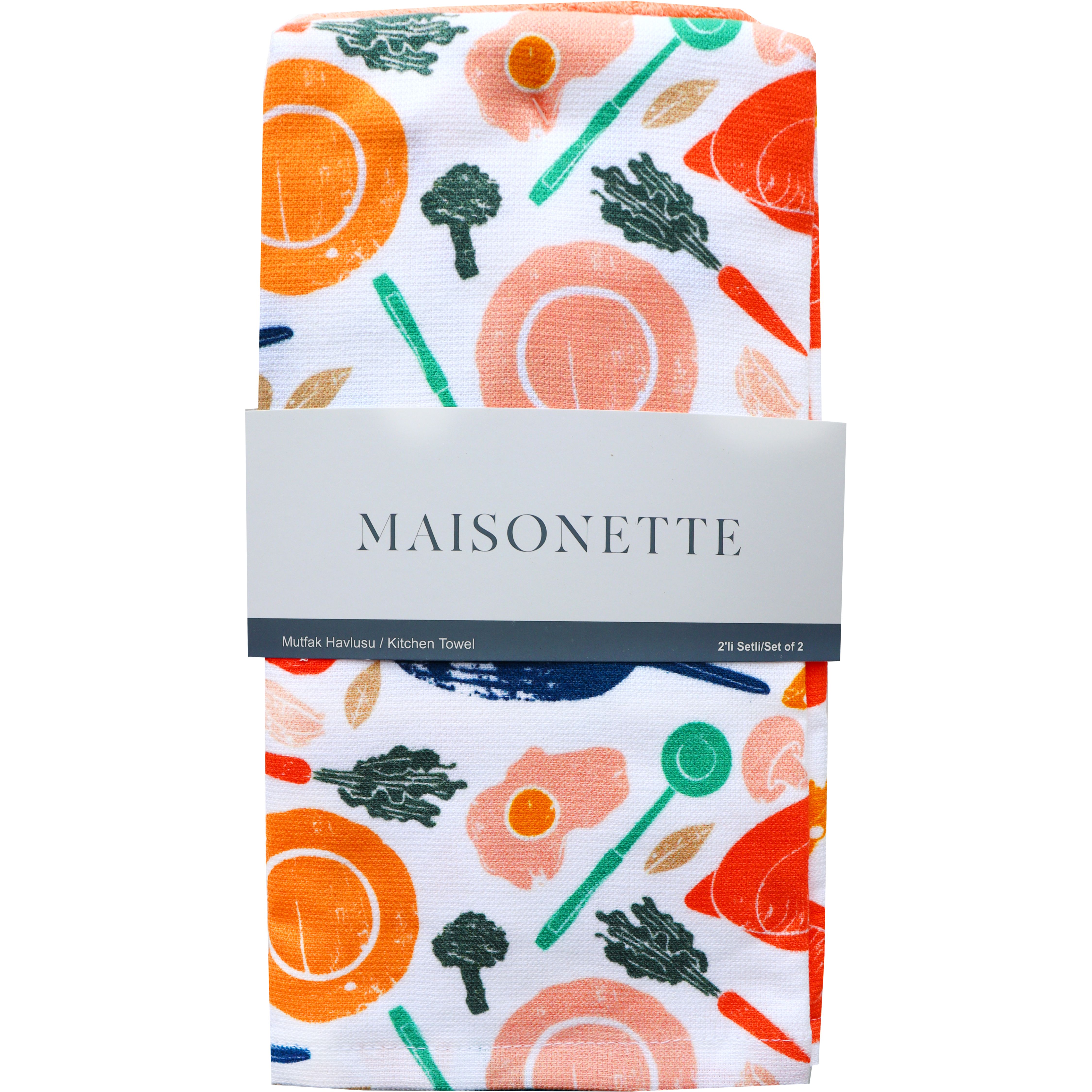 Набір кухонних рушників Maisonette Pan 60x40 см 375 г/м² 2 шт. помаранчевий (43987) - фото 5