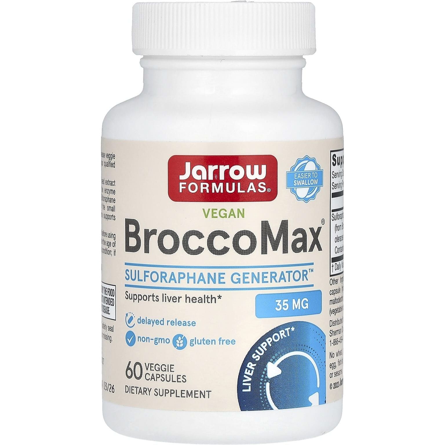 Экстракт брокколи Jarrow Formulas BroccoMax 60 вегетарианских капсул - фото 1