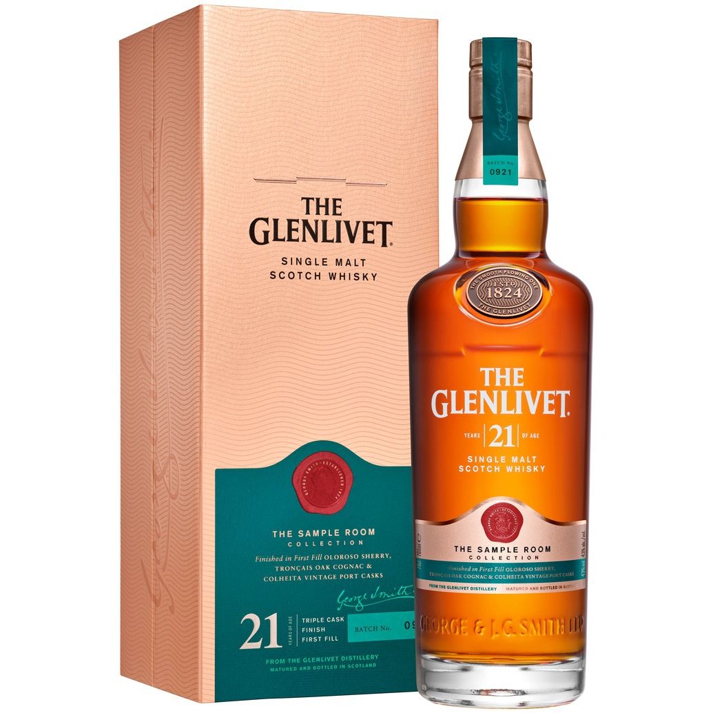 Виски The Glenlivet 21 yo Single Malt Scotch Whisky 43% 0.7 л (454145) - фото 1