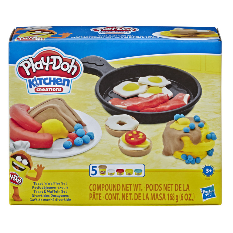Игровой набор для лепки Hasbro Play-Doh Кухонные принадлежности Toast’n Waffles Set (E7274) - фото 1
