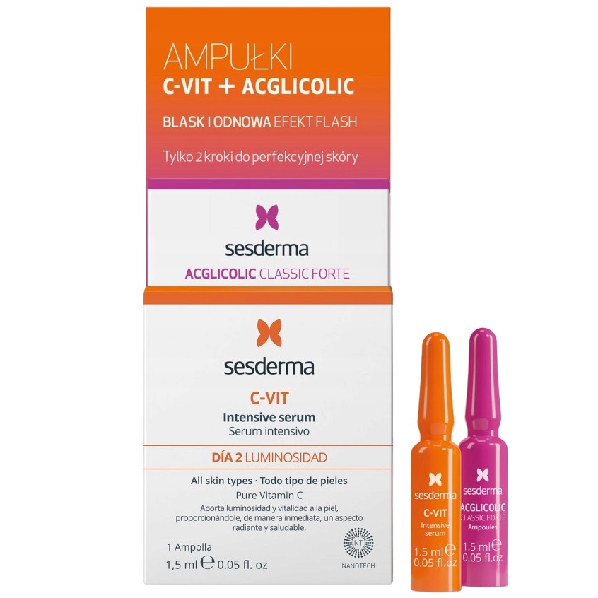 Ампули для очищення шкіри Sesderma C-Vit Acglicolic Flash, 2 шт. - фото 1