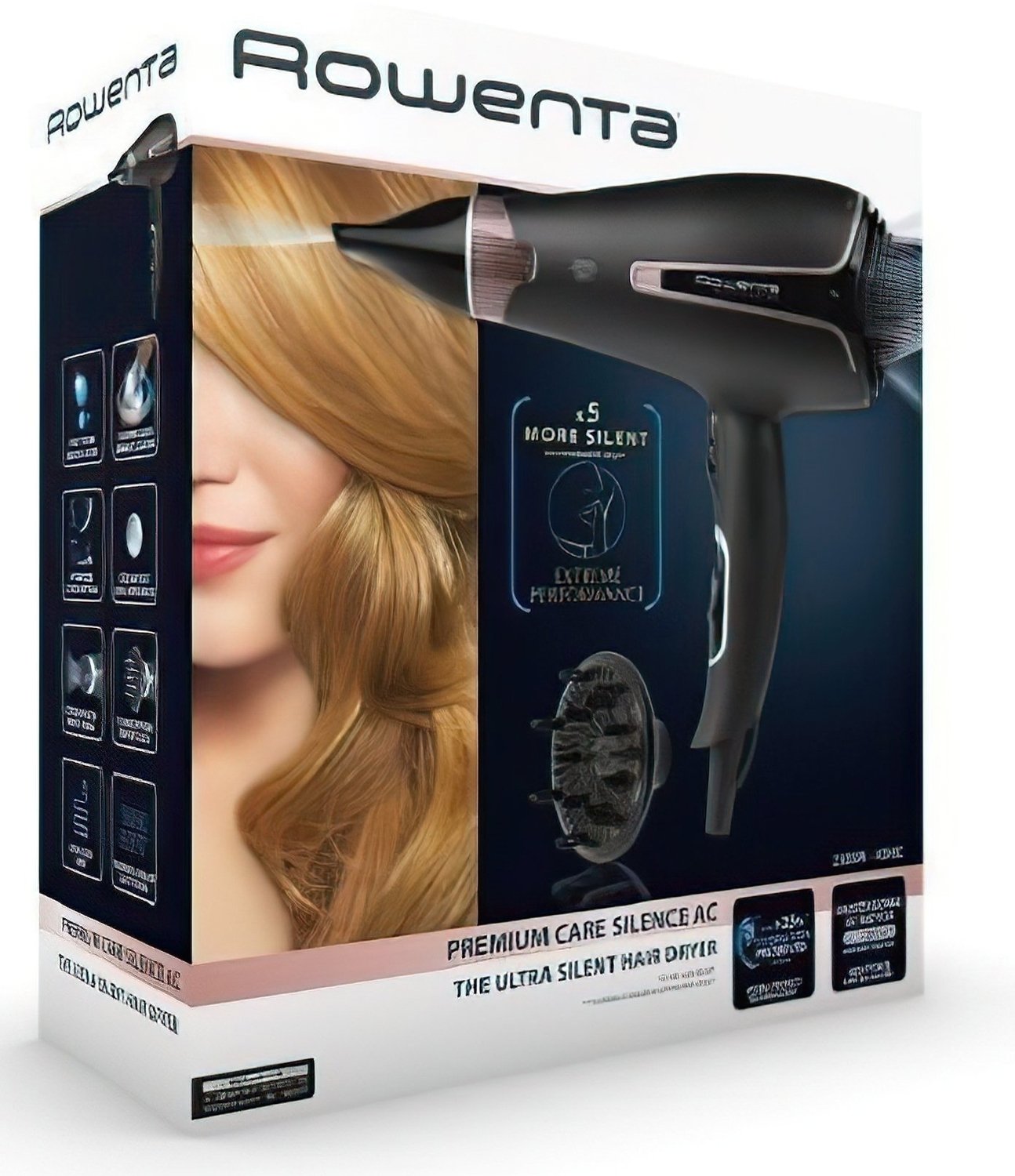 Фен Rowenta Premium Care Silence Pro AC, чорний (CV7920F0) - фото 7