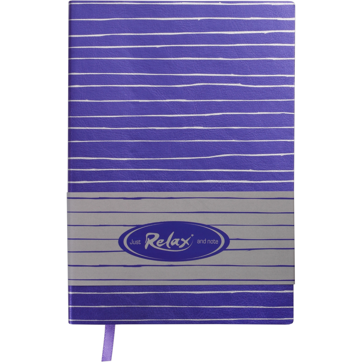 Блокнот деловой Buromax Relax А5 96 л. в линейку обложка искусственная кожа фиолетовый (BM.295201-07) - фото 1
