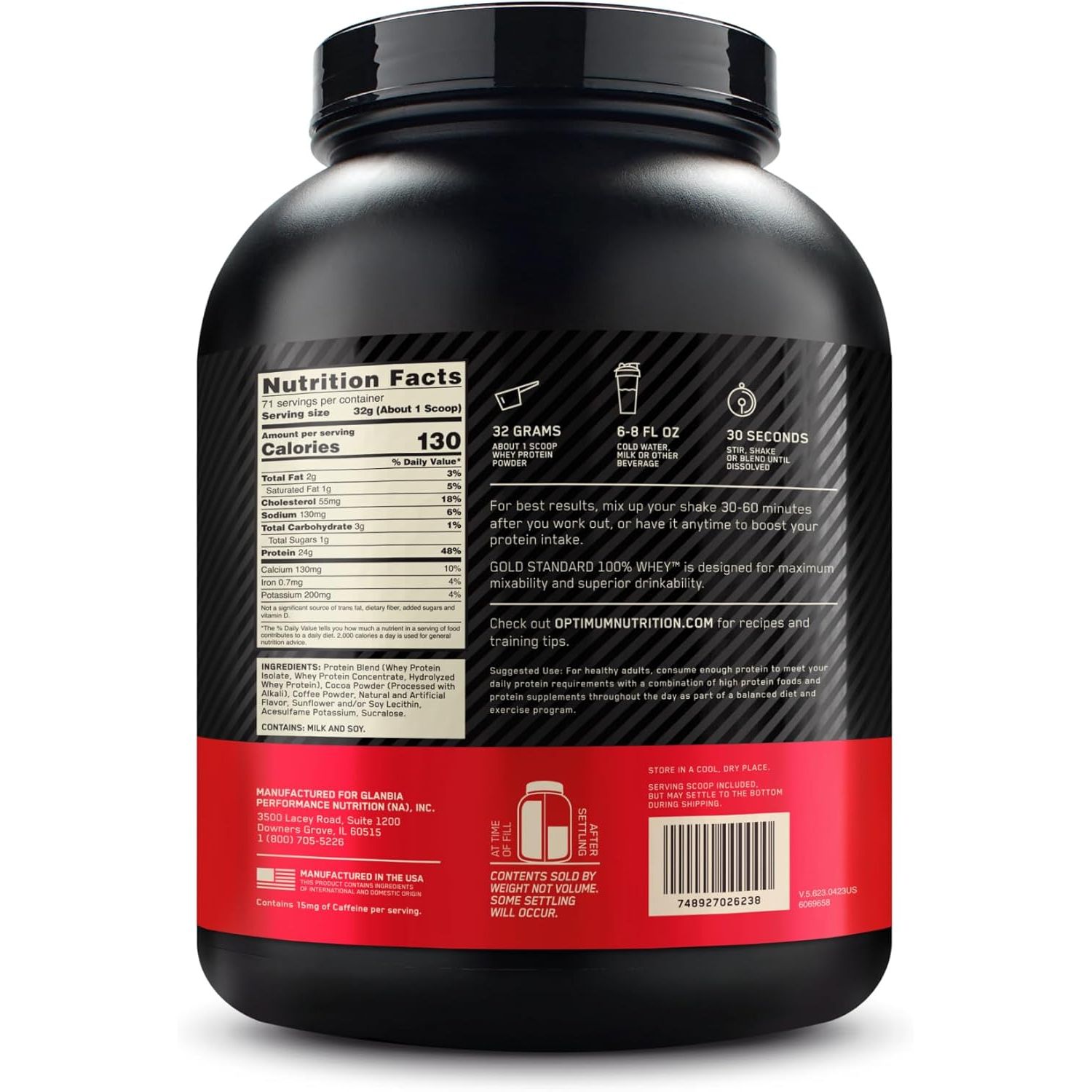 Сироватковий протеїн Optimum Nutrition Whey Gold Standard Mocha cappucino 2.27 кг - фото 2