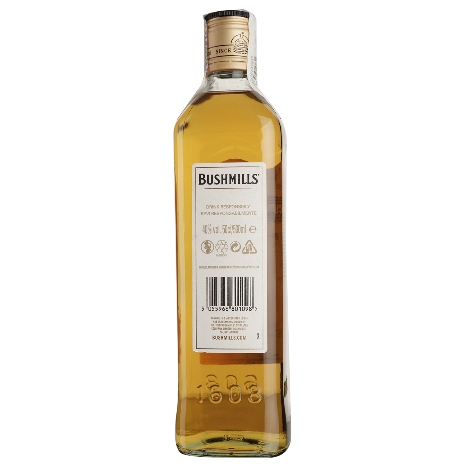 Виски Bushmills Original Irish Whiskey, 40%, 0,5 л (598058) - фото 2