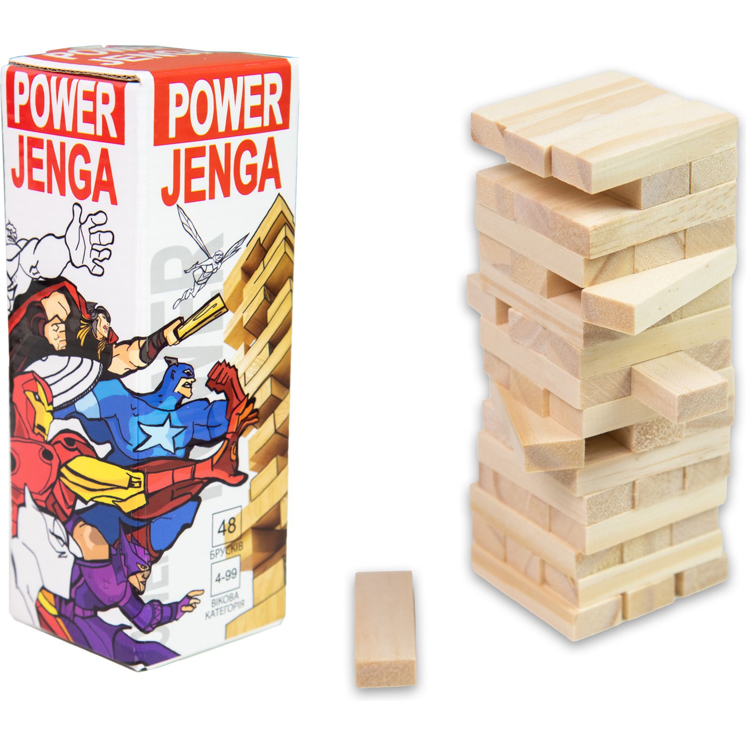 Настільна гра Strateg Power Jenga 48 брусків (30275) - фото 2