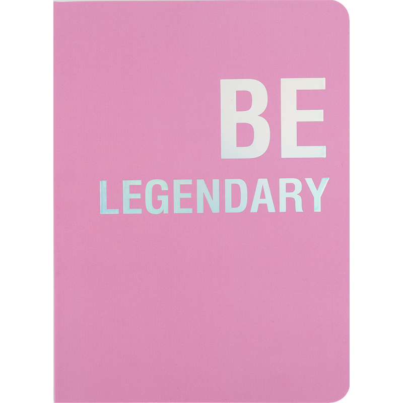 Книга записная Axent Motivation Be legendary A5 в клеточку 80 листов розовая (8700-6-A) - фото 1