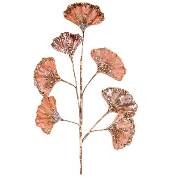 Веточка декоративная Lefard Гинкго билоба, 73 см, персиковый (66-144) - фото 1