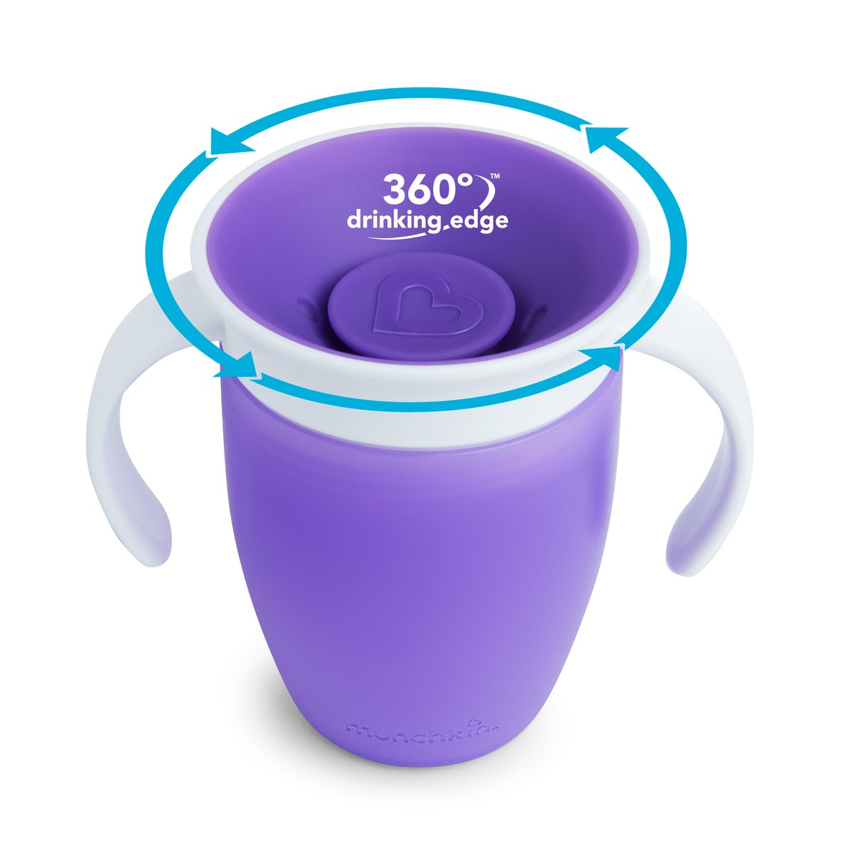 Чашка непроливная Munchkin Miracle 360 с ручками, 207 мл, фиолетовый (01209401.05) - фото 3