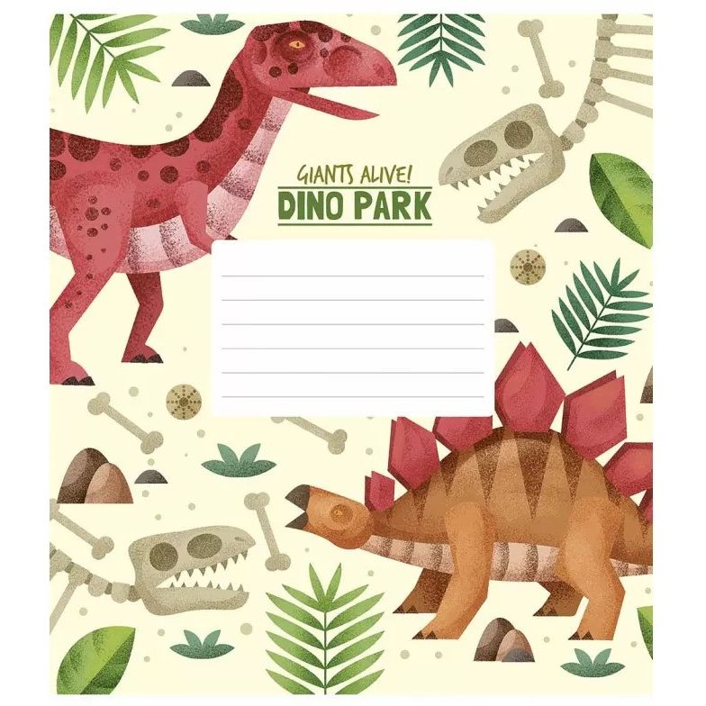 Зошит учнівський Dino park Школярик 012-3227K-4 в клітинку на 12 аркушів - фото 1