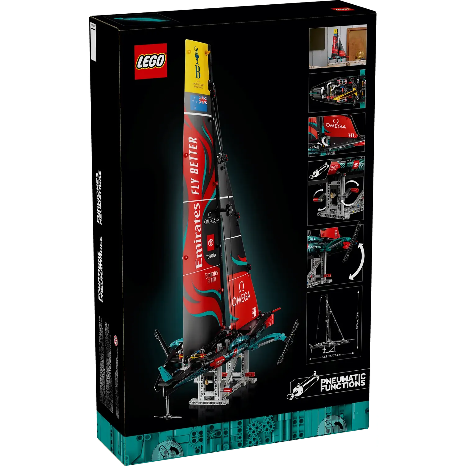 Конструктор LEGO Technic Яхта Emirates Team New Zealand AC75 962 детали (42174) - фото 14