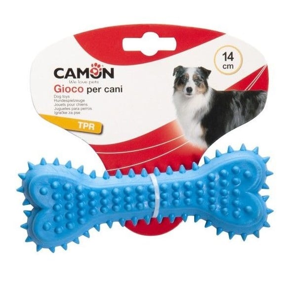 Игрушка для собак Camon Косточка с шипами, термопластичная резина, 14 см, в ассортименте - фото 2